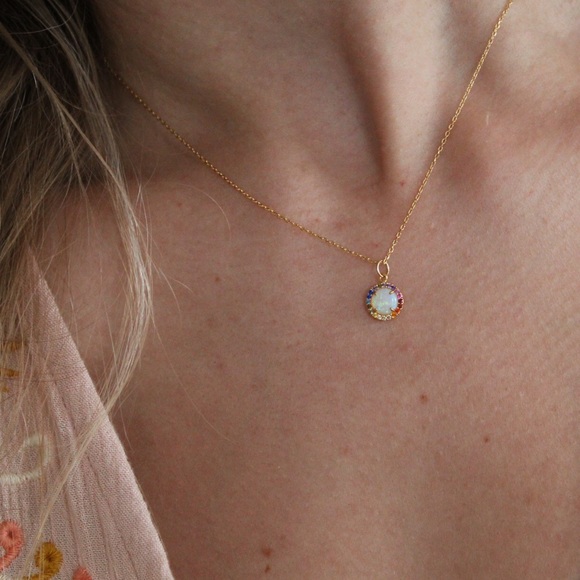 Rainbow Opal Necklace - Picture 4 of 5
